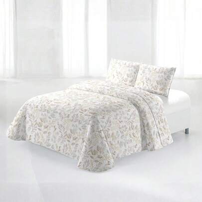 Juego De Colcha Boutí Estampada De 2/3 Piezas -Incluye Colcha Boutí Y Funda De Almohada- 10 Estampados Diferentes -Floral, Geométrico, Damascos...- 5 Medidas Diferentes: Cama de 90cm, 105cm, 135cm, 150cm y 180cm