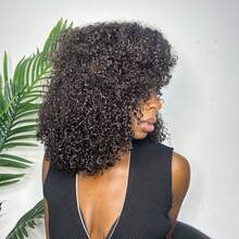 EAYON HAIR Tight Curly Crochet Human Hair Extensions Feather Line Crochet Hair Pre-Seperated Knotless Human Crochet Hair Multi-Textured Kinky Curly Human Hair Natural Color 14-22 Inch 100 Strands - 自然色 - 查看 11