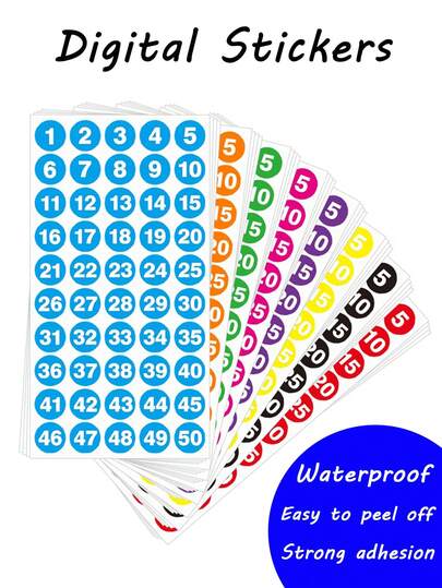 500 ملصق مرقم متتالي، 500 ملصق مرقم من 1 إلى 500، 10 أوراق من ملصقات دائرية مطبوع عليها الأرقام بقطر 1 بوصة. مناسب للمكتب والمدرسة والمعلمين والفصول الدراسية وإدارة المخزون والمستلزمات المخزنية! (متعدد الألوان)