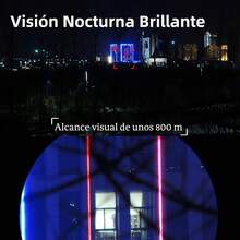 Binoculares Telescopio de Impermeable con Bolsa de Transporte, Alcance Visible Hasta 3000 Metros, Prismáticos Profesionales de Alta Definición 80*80 para Observar, Viajes, Caza, Juegos de Fútbol - negro - Ver 3