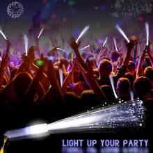 12支装光纤荧光棒，白色，持久发光，婚礼魔杖，LED闪光棒，3种照明模式，适用于婚礼新娘、派对、生日、返校、荧光夜活动等场合。 - 白色光纖 - 查看 8