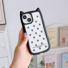 こちらの電話ケースはに適しており、ピンク、ブルー、パープル、ブラックの4COLORがあります。 それは猫耳デザインを特とし、耐久性があり落ちるに強いいです。 また、ギフトに最适なミニマリストスタイルを体現するしています。 そのケースは正確ななカットアウトを用意するえており、 11/12/13/14/15/16シリーズと互換性があり、PRO、PROMAX、PLUSなどのさまざまなモデルに対応しています。 透明なボディに紫のドットがインっているので、個人的な使用に、個性をアピールするため、または思いやりのあるプレゼントとして最适です。 - ブラック - チェックする 8