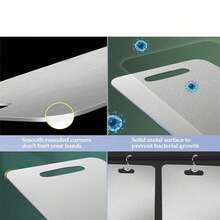 3pcs High-End Titanium Steel Double-Sided Cutting Board - 100% Pure Titanium Material, Hygienic And Multi-Functional Cutting Board, Suitable For Meat, Fruits, Vegetables, Etc. - Multiple Sizes To Meet Different Cutting Needs. Kitchen Cutting Board Set - Cutting Board - Stainless Steel Cutting Board - Suitable For Hygienic Kitchen Tools - Multiple Sizes Of Cutting Boards - Stainless Steel Kitchen Accessories. - 彩色 - 查看 10