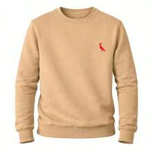 Moletom Masculino Outono / Inverno  Passarinho Quentinho Casual - Caqui - Visão 2