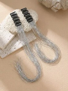 12件装女士时尚彩色金属亮片流苏发夹，丝带，直发接发，适合日常佩戴、派对、舞蹈、爪夹、发卡、发夹、头饰、女士发饰、发片、发夹 - 彩色 - 查看 11