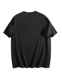 Vintage T Shirts Melancholy Doll Face  T-Shirt, Unisex, All-Season, Pure Cotton, Casual, Round Neck, Outdoor, Personalized Short-Sleeve T-Shirt, Men's Summer Wear, Men's T-Shirt, Slightly Stretchy, 100% Pure Cotton, Sizes S-XXXL, The Best Gift Graphic T Shirt - 黑色 - 查看 2