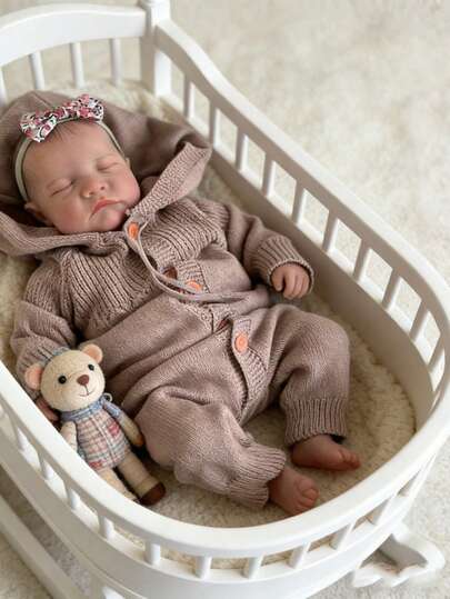 Muñeca Reborn de 18 Pulgadas, Cuerpo de Vinilo y Silicona, Realista al Toque