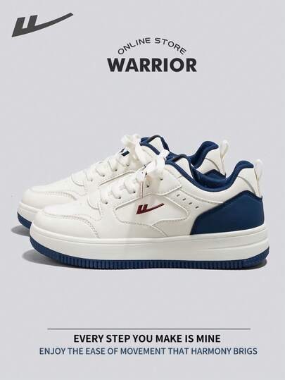  Warrior 女士板鞋，春秋季舒适百搭，休闲时尚，四季皆宜，耐磨耐穿，适合全天穿着，训练跑步鞋