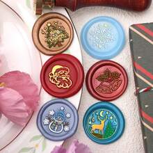 Sello de cera de colección navideña, sello de cera de sellado de latón para invitaciones de boda, tarjetas de Navidad, sobres y decoración de fiestas - HS1955 - Ver 4