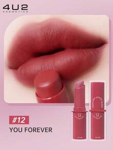 4U2 YOU'RE MINE Moisturizing Long-Lasting Matte Lipstick, High Color Saturation, Smooth Texture, Matte Finish, 3.5g/0.12oz - 12 YOU FOREVER - View 2
