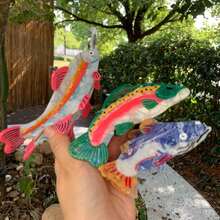 亚克力海洋系列印花小鱼、海龟、龙虾发夹，度假风独特小众设计发夹，女士发饰 - 彩色 - 查看 5