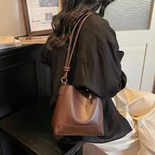 2026 Spring Fashion Elegant Retro Minimalist Style Women's Handbag, Multifunctional Mother-Daughter Bag Set - Brown - View 8