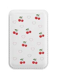 Pink Bowknot Design 1pc Magnetic Card Holder Case With Cherry Blossom & Bow Design Compatible With Apple Phone Spring Gift - Multicolor - View 17