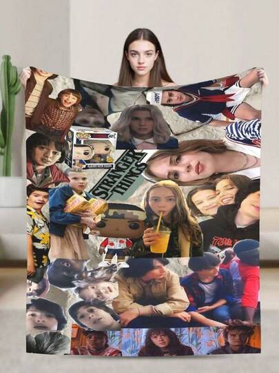 1 Piece Of Custom Stranger Merch Thin.Gs Thick Flannel Blanket, Suitable For Sofa, Bed, Living Room, Travel, Office, Shawl, Nap Blanket, Air Conditioning Blanket, Bed Sheet, Camping, Ideal Gift, Everyday Gift, Graphic Blankets, Soft And Comfortable Flannel Blankets, Blankets, Bed Sheets, Printed Blankets, Sofa Blankets, Pillow Covers, Pet Blankets, Home Festival Decoration, Party Blankets, Couple Blankets, Oversized Soft Flannel Blankets, Lightweight Travel Blankets, Beach Blankets, Camping Blankets, Car Blankets, Office Blanket, Anime Gift, Ideal Holiday Gift For Couples, Suitable For All Seasons, With Various Sizes To Choose From. #9953