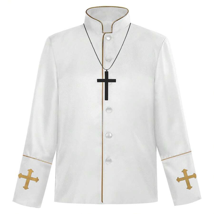 Men Cosplay Clothing - White - View 1