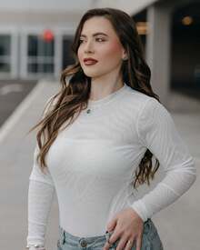 Women's Tulle Bodysuit - 白色 - 查看 2