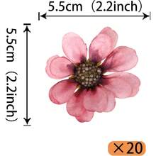 9 Pack Red Rose Artificial Flower Cake Toppers Cake Picks For Wedding Bridal Shower Birthday Anniversary Valentine's Day Party Supplies Wedding Decorations - Design 1 - View 2
