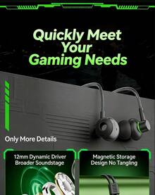 Acer Headphone in-ear berkabel dengan teknologi latensi rendah yang cocok untuk skenario e-sports. Desain in-ear untuk panggilan definisi tinggi dan pengurangan kebisingan. Kompatibel dengan semua perangkat dengan antarmuka Type-C, termasuk seri Samsung Galaxy S25/S24/S23/S22/S21/S20. - Hitam - View 3