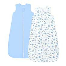 2 Packs Baby Sleep Sack 1-18 Months Lightweight Wearable Blanket For Baby, Infant Toddler Sleeping Sack With 2-Way Zipper - Blue Elephant - View 8