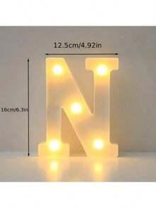 6.3 英寸可定制 LED 字幕灯 - 1 件，壁挂式，电池供电 - 非常适合婚礼、生日、家居装饰 - 白色 - 查看 29