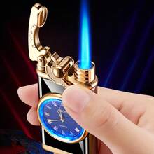 Butane Lighter, Single Flame Lighter, Vintage Genuine Dial Lighter, Windproof Lighter, Arm Ignition Lighter, Adjustable Flame Size, Blue Flame Lighter, Multifunctional Lighter, Refillable Butane, Gifts For Boyfriend And Father, Excluding Butane - màu đen - Xem 8