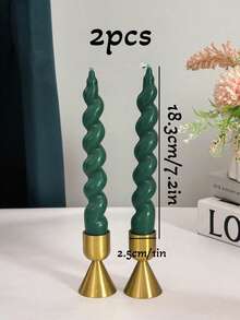 圣诞香氛蜡烛摆件，各式家居装饰蜡烛，勃艮第细长圣诞蜡烛，适合作为圣诞礼物、女士礼物、闺蜜礼物、冬季礼物、圣诞装饰品、圣诞礼物 - 綠色 - 查看 8