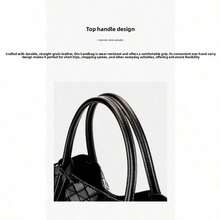 Leather Woven Tote Bag Women's 25 Autumn And Winter New Large-Capacity Versatile Portable Diagonal Span Mother And Child Women's Bag - cà phê - Xem 8