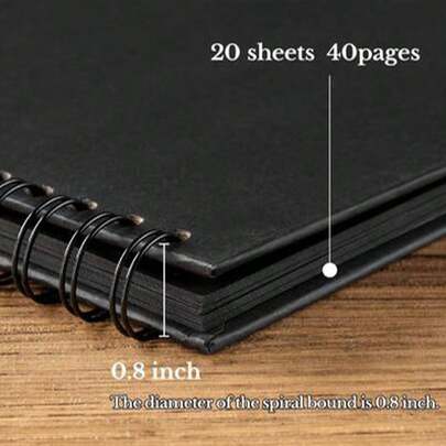 1pc 40-Page (20-Sheet) Vintage DIY Scrapbook, Thick Kraft Paper Spiral Bound With Corner Guards/Ribbon Closure/Stickers, Engagement Wedding Anniversary Memoir, Couples Family Graduation Travel Keepsake, Suitable For Valentine's Day/Eid/New Year/Mother's Day/Father's Day