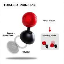 1pc Car One-Key Start Shaking Gear Shift Knob, Decorative Ignition Switch Button Cover, Novelty Creative Ornament - A - View 4