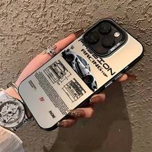 Racing Sports Car Design Phone Case It Is Compatible With IPhone 17/16/15/14/13/12/87 Pro Max/Pro/Plus Models. It Features A Stylish And Minimalist Design And Provides Shockproof And Abrasion-Resistant Protection. - Black - View 3