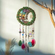 Dreamcatcher, Suncatcher, New Pebble Agate Woven Tree Of Life Wind Chime, Nordic Crafts, Room Living Room Decoration, Pendant, Ornament, Christmas, Graduation, Valentine's Day, Wedding, Birthday Gift - Top Choice - 1PC - 查看 8