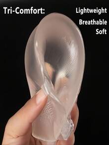 1 Pair Women's Transparent Silicone Invisible Bra, 3D Push-Up Front Closure Bra With Removable Clear Straps, Adhesive Anti-Slip For Wedding, Backless Dresses & Parties - Clear - View 4