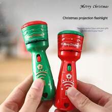 SKYQITIAN 2-In-1 Projector And Flash Light, Fun Christmas Flashlight Projector, Novel Gift Flashlight Projection Luminous Fun Educational Early Childhood Projector Lamp Suitable For Boys And Girls Fun Christmas New Year Birthday Gifts - Red - View 5