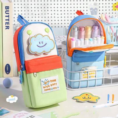 Cute Star Mini Backpack Pencil Case, Large Capacity School Stationery Bag For Girls, Kawaii High-Quality Pencil Pouch