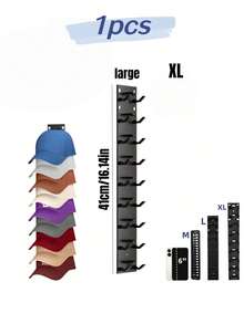 1pc Acrylic Hat Rack, Wall-Mounted Hat Holder, Strong Adhesive, Space-Saving, Sturdy Design, For Storing And Displaying Baseball Caps S/M/L - Multicolor - View 15