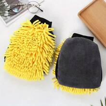 5pcs/3pcs/1pc Set Chenille Coral Fleece Car Cleaning Gloves, Washing Towels, Cleaning Supplies, Ultra-Fine Fiber Car Drying Cloth, Edged Car Care Cloth, Car Beauty Washing Towels, Christmas Gift/Household Gift - Multicolor - View 4