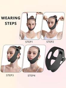 V-Shape Face Bandage, V-Shape Face Mask, Sleep Chin Strap, Reusable Face Lifting Strap, V-Shape Sun Visor, Mother's Day Facial Care Gift, Perfect Mother's Day Gift - Multicolor - View 4