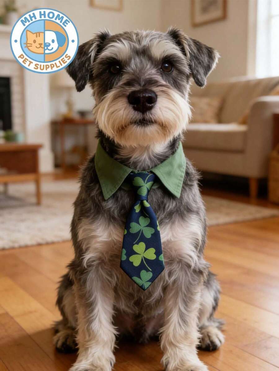 一件式爱尔兰节日宠物猫咪套装领巾,猫咪蝴蝶结领带,三叶草绿色领带,狗狗配饰,圣帕特里克节猫咪项圈,三叶草宠物配饰,绿色宠物头巾,节日宠物服装,带蝴蝶结的狗狗围巾,节日宠物项圈,派对猫咪蝴蝶结 - 彩色 - 查看 1