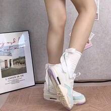 Nike Zapatillas de baloncesto versátiles para mujer, uso casual para todos los días - Blanco Verde - Ver 5