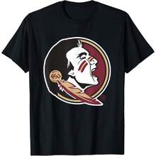 Florida State Seminoles Icon Officially Licensed T-Shirt All Seasons,220g Pure Cotton Single-Sided Printed Crew Neck Short-Sleeved T-Shirt,Unisex Top,Base Layer - Màu 10 - Xem 1