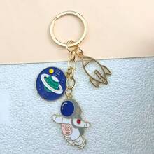1pc Creative Astronaut & Planet Keychain, Perfect Gift For Friends, Elegant Bag Charm - Multicolor-new 1 - View 5