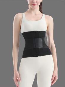 1件装女士运动束腰带，塑形腰带，吸汗带，收腹提臀带 - 黑色 - 查看 4