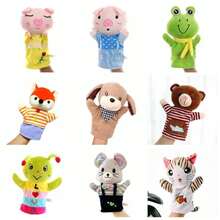 Animales de peluche, marioneta de dedo de peluche, muñeca de Anime Kawaii, marioneta de dedo de mano, animales marinos, Animal suave, muñde peluche, juguete para niños T00H - número 4 - Ver 6