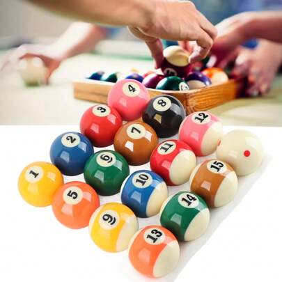 Juego completo de bolas de billar American Standard de 57,2 mm, de resina profesional, pequeñas bolas de billar.