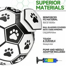 Pet Dog Toy With Woven Strap Football Interactive Indoor Outdoor Regular Ball Toy For Large Medium Small Dogs - White - View 4