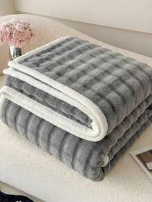 Super Soft Baby Throw Blanket Premium Silky Flannel Fleece Thicken Bed Plush Blanket All Season Use - Dark Grey - View 5