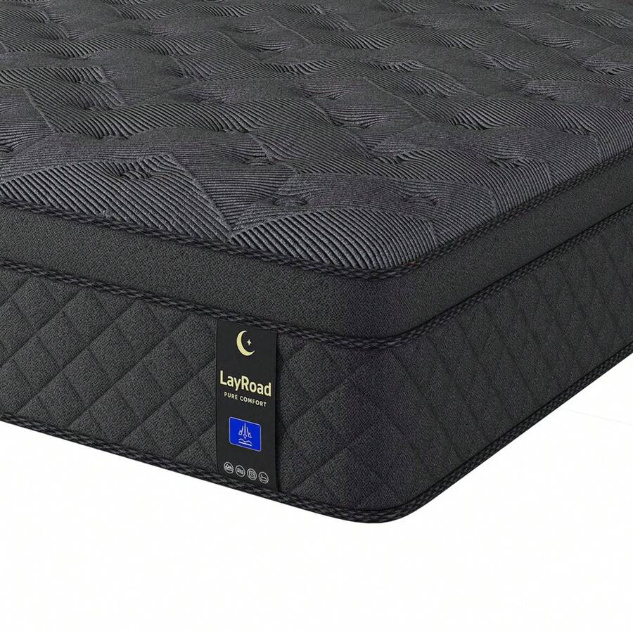 12-Inch Anti Static Firm Cooling Breathable Gel Memory Foam Hybrid Mattresses,Twin,Full,Queen,King Size Mattress, - Xám - Xem 1