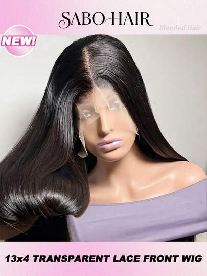32 Inch Straight Lace Front Wigs Upgrade Human Frontal Hair 13x4 HD Transparent Lace Front Wigs For Women Natural Hairline Brazilian Virgin Hair Lace Frontal 5x5 Glueless Put And On Wig 200% Density #1B Black Color Pre Plucked With Baby Hair Blended Hair Wig
