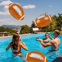 1/3/6pcs Giant Inflatable Soccer Beach Ball - 16 Inch Large Realistic Football Party Decoration, Inflatable Football, For Birthday, Pool Party, Pool Games, Team Party Gifts, Outdoor Water Sports, Beach Games - One Size Fits All - View 2