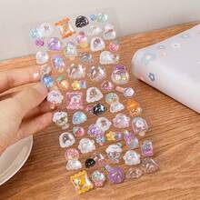 新款 3D 贴纸，创意卡通 3D 浮雕贴纸，图案包括卡通动物、可爱文具熊、DIY 剪贴簿日记装饰贴纸、美术用品、学习用品、返校特辑、计划本贴纸、手机壳装饰贴纸、笔记本电脑和杯子装饰贴纸等。 - 彩色 - 查看 7